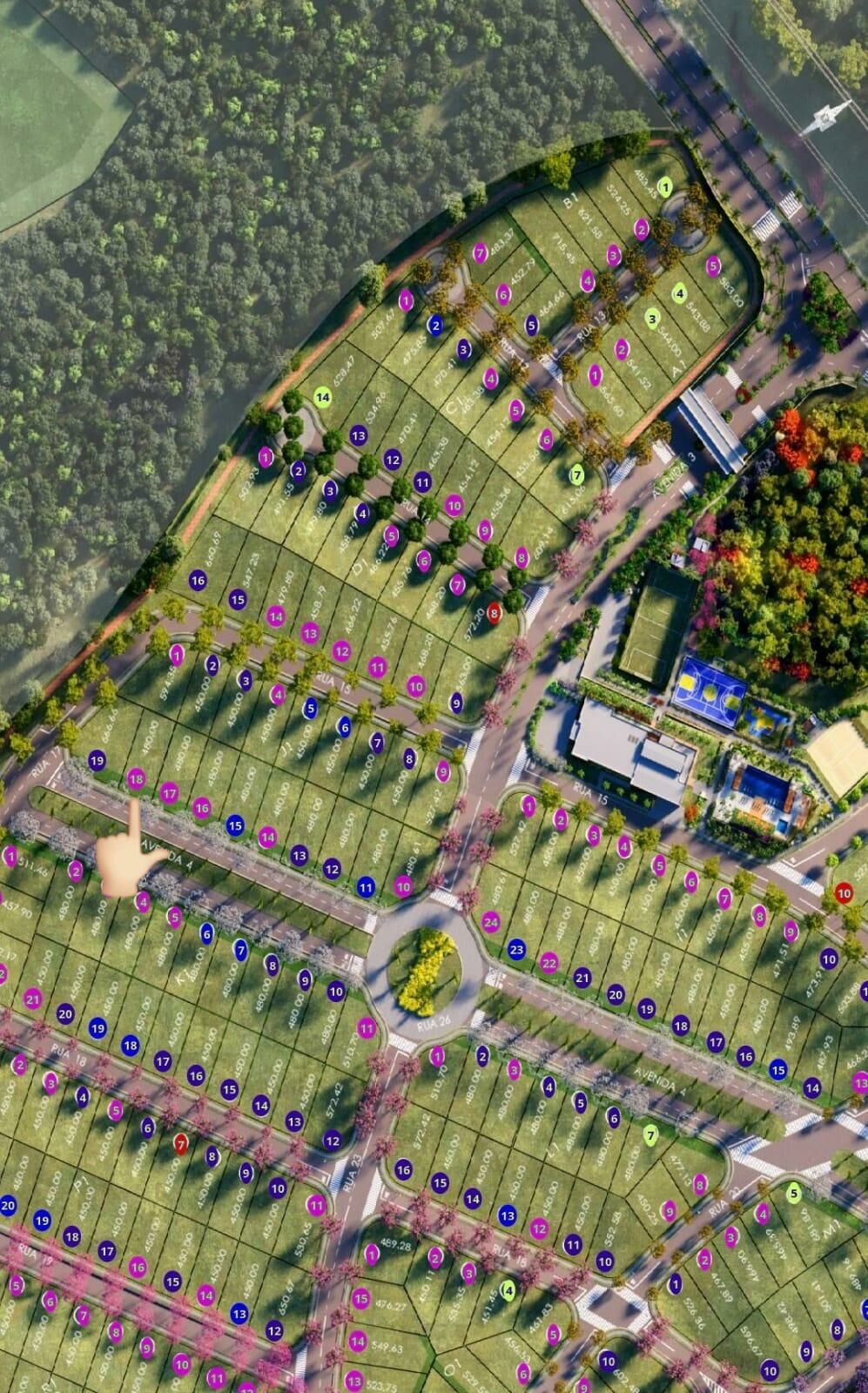 Imagem do imóvel Residencial Le Jardin Ville Sainte Anne Lote J1 - 18 Avenida charmosa 480m²